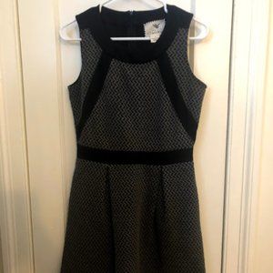 Grey herringbone dress